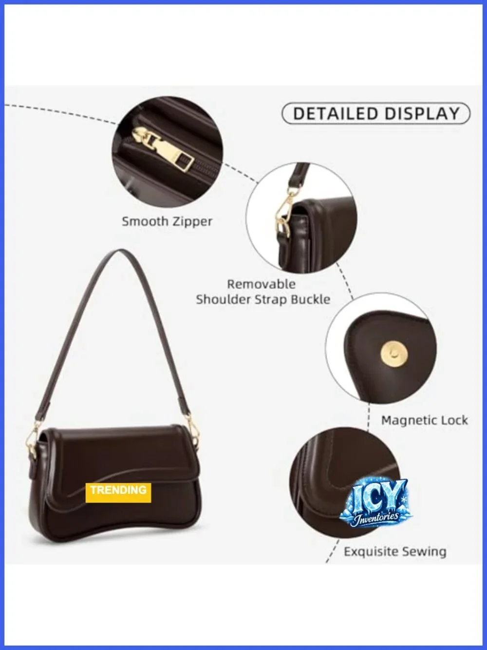 Women's Small Hobo Handbag Faux Leather Crossbody Purse with Detachable Straps